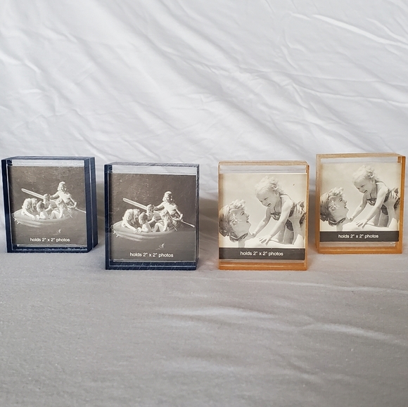 Mini 2x2 inch Picture Frames Yellow Blue Kids Photos Art - Picture 11 of 11